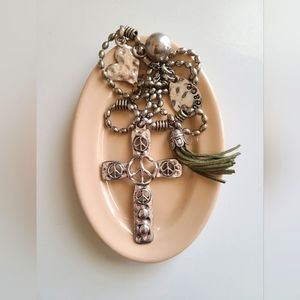 Cross Necklace Long Sweater Necklace